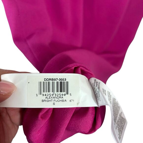 NWT Dress the Population Alexandra Sleeveless Midi Dress Bright Fuschia Size S - Picture 11 of 13